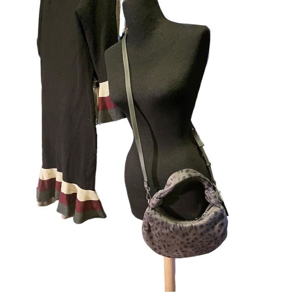 NWT INC International Concepts Olivya Mini Hobo Nylon Charcoal - Picture 2 of 6